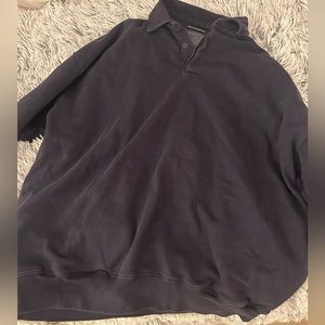 Brandy Melville navy blue pull over button sweater